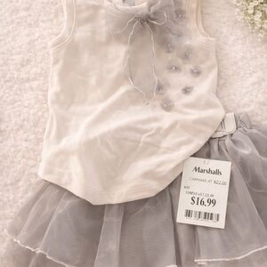 ✨ Catherine Malandrino Baby Girl Tulle Skirt Set (Size 12–18 Months) ✨